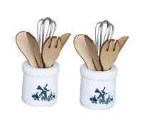CIYODO 2 Set Mini Utensili Cucina per Bambole Accessori Miniature Realistici con Secchio Utensili Cucina Gioco di Ruolo