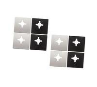 CIYODO 2 Set Piastra Riparazione per Serrature Acciaio Inossidabile per Rafforzare E Riparare Maniglie E Serrature Compatibile con Diverse Spessori Versatile E Ufficio 4 Pezzi*2