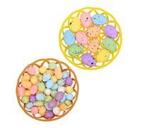 CIYODO 2 Set Uova Decorative Schiuma per Giocattoli Creativi per Accessori per Pasquali e Decorazioni Colorate Facili da Personalizzare e Riutilizzabili