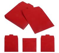 CIYODO 20 Pezzi Buste per CD e Dvd in Carta Kraft Rossa per Conservazione | Confezione, per CD e Dvd, Robusta e Chic, Uso Quotidiano e Archivio