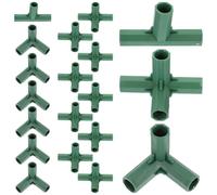 CIYODO 20 Pezzi Connettori per Telai da Giardino Giunti Tre Vie per Strutture Serra e Orto Materiale Resistente Facili da Installare per Supporto Piante e Pergolati