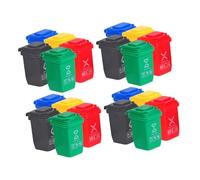 CIYODO 20 Pezzi Mini Cestini Rifiuti con Coperchio per Casa delle Bambole Mini Bidoni Desktop per Smistamento Rifiuti Educativi e Decorativi Accessori Miniatura per Ufficio e Camera