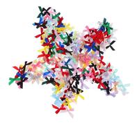 CIYODO 200 Pezzi Mini Fiocchi in Poliestere Multicolore 1cm per Decorazioni Fai da Te, Accessori per Chioma e Scrapbooking Finitura Raffinata e Facile da Maneggiare Colore Colore Casuale