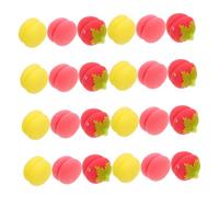 CIYODO 24 Pezzi Sponge Hair Rollers Adorable Strawberry Curlers Safe Reusable Styling Tools For Natural Curls