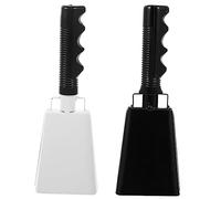 CIYODO 2pezzi Campanaccio Metallo Strumento Musicale Per Percussioni Accessorio Per Sviluppo Musicale e Coordinazione Per Eventi Sportivi e Attività All Aperto Design Resistente e Sicuro