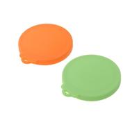 CIYODO 2pezzi Coperchio in Silicone Alimentare Per Scatolette Cibo Animali Domestici Arancione e Verde Riutilizzabile Conservazione Ermetica Per Lattine Di Diverse Dimensioni Antiposatura