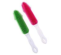 CIYODO 2pezzi Pettine Per Animali Domestici Silicone Rimuovi e Grovigli Con Strumento Pulizia Per e Rosa
