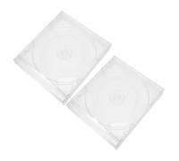 CIYODO 2pezzi Scatola Cd in Plastica Da Custodia Standard Per Dvd Organizer Portatile Per Cd Archiviazione e Funzione Organizzativa Per Risparmiare