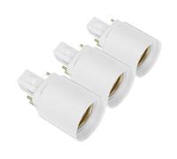 CIYODO 3 Pezzi Adattatore Lampadina per Portalampada da G24Q a E27, Convertitore Lamp Base in Plastica, Conversione Facile per Case e Uffici