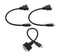 CIYODO 3 Pezzi Cavo Adattatore Video da Maschio Femmina Dvi Alta Definizione Trasmissione Cristallina Plug Play per Tv Proiettore e Ufficio Compatibile Multimedia