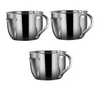 CIYODO 3 Pezzi Pentola Filtrante Acciaio Inossidabile per Olio e Separatore Grasso Utensile per Filtrare Olio e Residui Design Ergonomico per Uso