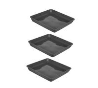 CIYODO 3 Pezzi Vassoi Quadrati per Vasi in Plastica Spessa Sottovasi Resistenti per Piante da e Esterno Raccoglitori Dacqua per e Bonsai