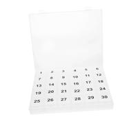 CIYODO 30griglie Porta Pillole Per Viaggio Organizer Mensile in Pp Trasparente Chiusura Ermetica Comodo Da Portare in Viaggio Per Organizzare Medicinali