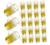 CIYODO 36 Pezzi Scale Dollhouse Miniatures For Kitchen Dining Bar Decoration Mini Fake Beer Glasses For Creative Dollhouse Beer Decor And Photography Props