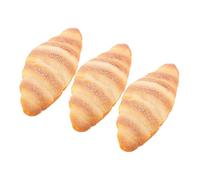 CIYODO 3pezzi Cibo Da Esposizione Decorazione Cibo Simulato Accessori Per Torta Artificiale Pane Per Casa Delle Bambole