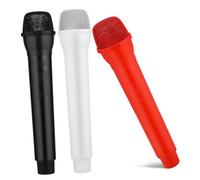 CIYODO 3pezzi Microfono Plastica Per Ragazzo Per Giochi Simulazione Karaoke Costumi e Esercizi Conversazione