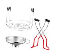 CIYODO 3pezzi Pinze Per Barattoli in Acciaio Inossidabile Imbuto Per Conserve e Supporto Per Barattoli Set Pinze Per Lattine Adatte Bocca Larga e Antiruggine e Durevole