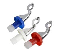 CIYODO 3pezzi Tappi Per Bottiglie Di Vino Silicone Riutilizzabili Per Sigillare Vini Birra e Bevande Rosso Blu Scuro Bianco Facile Da Usare e Compatibile Con Tutti Tipi Di Bottiglie