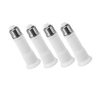 CIYODO 4 Pezzi Adattatore Prolunga Portalampada E27 A E27 Per Lampadina Esterno Realizzato Metallo Policarbonato Durevole Accessorio Conversione Illuminazione