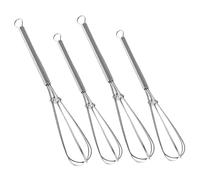 CIYODO 4 Pezzi Frusta per Uova Acciaio Inossidabile Set per Uova e Latte Utensili Leggeri e Resistenti per Cucine e Pasticcerie