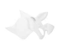 CIYODO 4 Pezzi Maschere Fai Da Te Per La Festa Maschera Di Vernice Coperture Maschera Da Volpe Fai Da Te Il Maschera Mascherata Vuota Maschera Da Coniglio Vuota Bianco Vuoto Pvc Bianca