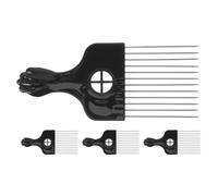 CIYODO 4 Pezzi Pettine per Chioma Ricci in Acciaio Inossidabile Denti Larghi e Coda Affilata Pettini Afro per Chioma Spessi e Naturali Strumenti per Styling Voluminoso e Suddivisione