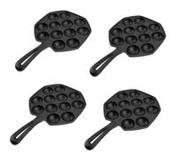 CIYODO 4 Pezzi Piastra Ghisa per Escargot con Vassoio per e Molluschi Gadget da e Resistente Adatto per Forno e Lavastoviglie