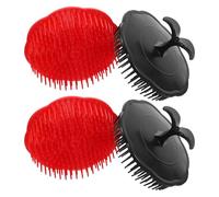 CIYODO 4 pezzi Pz Spazzole Massaggiatore Capelli in Plastica Durevole Pettine Rotondo per Esfoliazione e Detersione del Capelluto Spazzola Districante Wet Comb per Uomo e Donna per