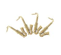 CIYODO 4 pezzi Sassofono in Plastica per Decorazioni DIY Miniatura Strumento Musicale Artigianale Ornamento Lifelike per Progetti Creativi e Regali