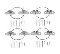 CIYODO 4 set Ancoraggi Mobili Ribaltamento in Acciaio Resistente Cinghie Sicurezza per Protezione Anticaduta per Arredamento