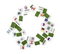 CIYODO 48pezzi Mahjong Design Bandiera Gioco Da Tavolo in Plastica Resistente Per Feste e Casa