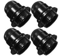 CIYODO 4pezzi Portalampada in Bachelite Nera Resistenti Al Calore Per Sostituzione Lampadine Accessori Per Lampade Da Tavolo e Sospensione Stile Industriale Compatibili Con Vari Lampadari