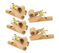 CIYODO 5 Pezzi Fischietto Per Uccelli Flauto Di Bambù Fischietto Richiamo Per Uccelli Addestramento Mulino A Strumenti Musicali Piccolo Foro Lucidato