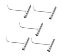 CIYODO 5 Pezzi Ganci T per Macelleria in Acciaio con Manico Ergonomico Ganci da Macellaio per Carne e Bbq Facili da Strumenti Versatili per Cucina Ristorante e Preparazione Grigliate