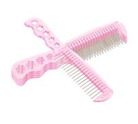 CIYODO 5 pezzi Pettini Rosa per Parrucche Bjd con Punte in Metallo Pettine Antinodi per Extension e Parrucche Sintetiche Accessori per Cura delle Riproduzioni