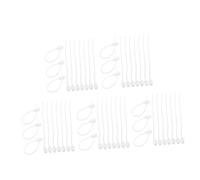 CIYODO 5 Set Fascette Silicone Riutilizzabili Organizer Per Portachiavi Auto E Accessori Legacci Resistenti E Flessibili Bianco 20 Pezzi*5