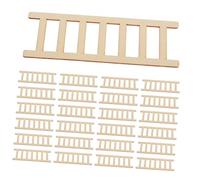 CIYODO 50 Mini Scala in Legno Miniatura per Casa delle Bambole Accessori Versatili per Paesaggi in Miniatura e Progetti DIY Scala Stabile e Decorativa per Micro Paesaggi e Giardini