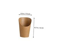 CIYODO 50 pezzi Kraft Paper French Fries Holder Tazze per Patatine Snack e Pollo Bicchieri Usa e Getta per Feste