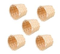 CIYODO 5pezzi Cestini Intrecciati in Bamboo e Mano Intrecciata Contenitori Multiuso Per Frutta e Piccoli Oggetti Per Cucina Picnic e Decorazione Tavola