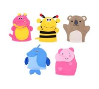 CIYODO 5pezzi Guanti da Bagno per Ragazzo Ragazza in Spugna Multiuso e Portatile Design Cartoni Animati per Casa e Viaggio per Esperienza di Bagnoschiuma Ricca e Delicata Stile Casuale