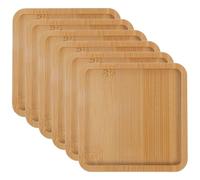 CIYODO 6 Pezzi Basi Quadrate per Sottobicchieri in Bambù con Scanalature Precise Supporto Spesso per Decorazioni a Tessere Base Stabile per Tazze da Tè Decorazioni Tavolo Creative per