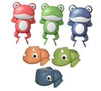 CIYODO 6 Pezzi Giocattoli Da Bagno A Carica Automatica Rana Dinosauro Animali Galleggianti Per Ragazzo Ragazza Viaggi Feste