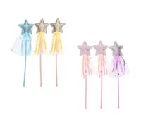CIYODO 6 Pezzi Giocattoli Fati Glitter Giocattoli Per Fare Finta Bacchette Costume Bastoni Ragazzo Fata Giocare Stick Fati Oggetto Di Festa Maglia