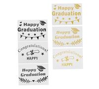 CIYODO 6 Pezzi Palloncini Decorativi per Feste da Adesivi Trasparenti per Decorare Palloncini Facili da Applicare per Festeggiare Graduazioni