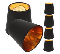 CIYODO 6 Pezzi Paralumi Cilindrici Metallo Nero per Lampade da con Attacco Industriale Paralume Sostitutivo Resistente e Facile da Installare per Lampada da Scrivania e Lampadario