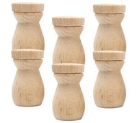 CIYODO 6 pezzi Pendenti in Legno per Diffusore di Essenziali Bottiglie Piccole per Profumo e Aromaterapia Accessori Decorativi per Auto