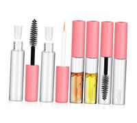 CIYODO 6 pezzi Tubetti Cosmetici Vuoti Rosa con Scovolino Mascara e Contenitori Riutilizzabili per Eyeliner Lip Gloss e Viaggio Bottiglie Piccole Antiperdite con Tappo Vite Pratici e
