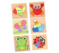 CIYODO 6 Puzzle Legno per Anni Colorati e Sicuri Educativo per Stimolare Abilità Cognitive e Coordinazione Manuale Regalo Compleanno per Bambine