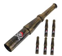 CIYODO 6pezzi Cannocchiali Monoculari Pirata Giocattolo Per Ragazzo Ragazza Telescopio Retrattile Portatile Per Esplorazioni Scientifiche e Feste Tema Regalo Educativo Per Ragazzi e Ragaz