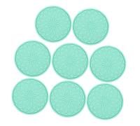 CIYODO 8 Pezzi Sottobicchieri in PVC Antiscivolo per Portabicchieri Auto Tappetini Rotondi Resistenti per Donne e Uomini Accessori Auto per Suv Furgoni e Camion Inserto Sottobicchiere